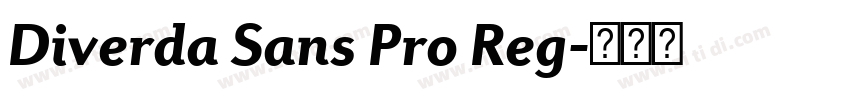 Diverda Sans Pro Reg字体转换